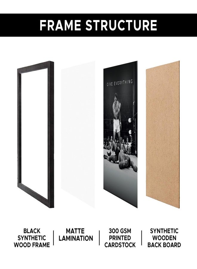 CodersParadise Boxing Legend Motivational Poster Frame | Premium A4 Framed Wall Art for Bedroom, Office & Gym | “Give Everything” Inspirational Athlete Decor for Fighters & Sports Fans - Image 5